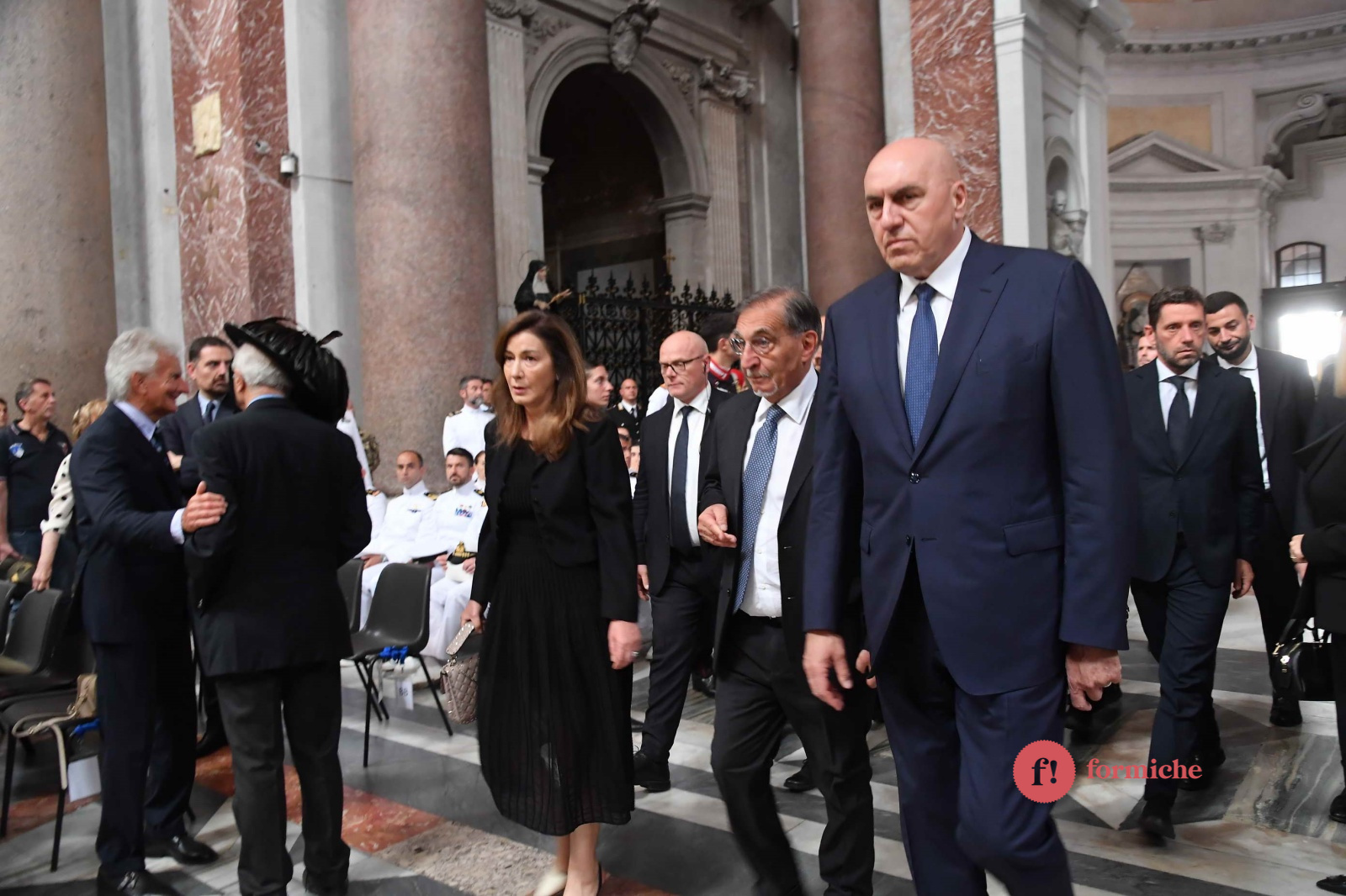 Crosetto, La Russa, Tajani e Piantedosi ai funerali del generale Claudio Graziano. Foto Pizzi