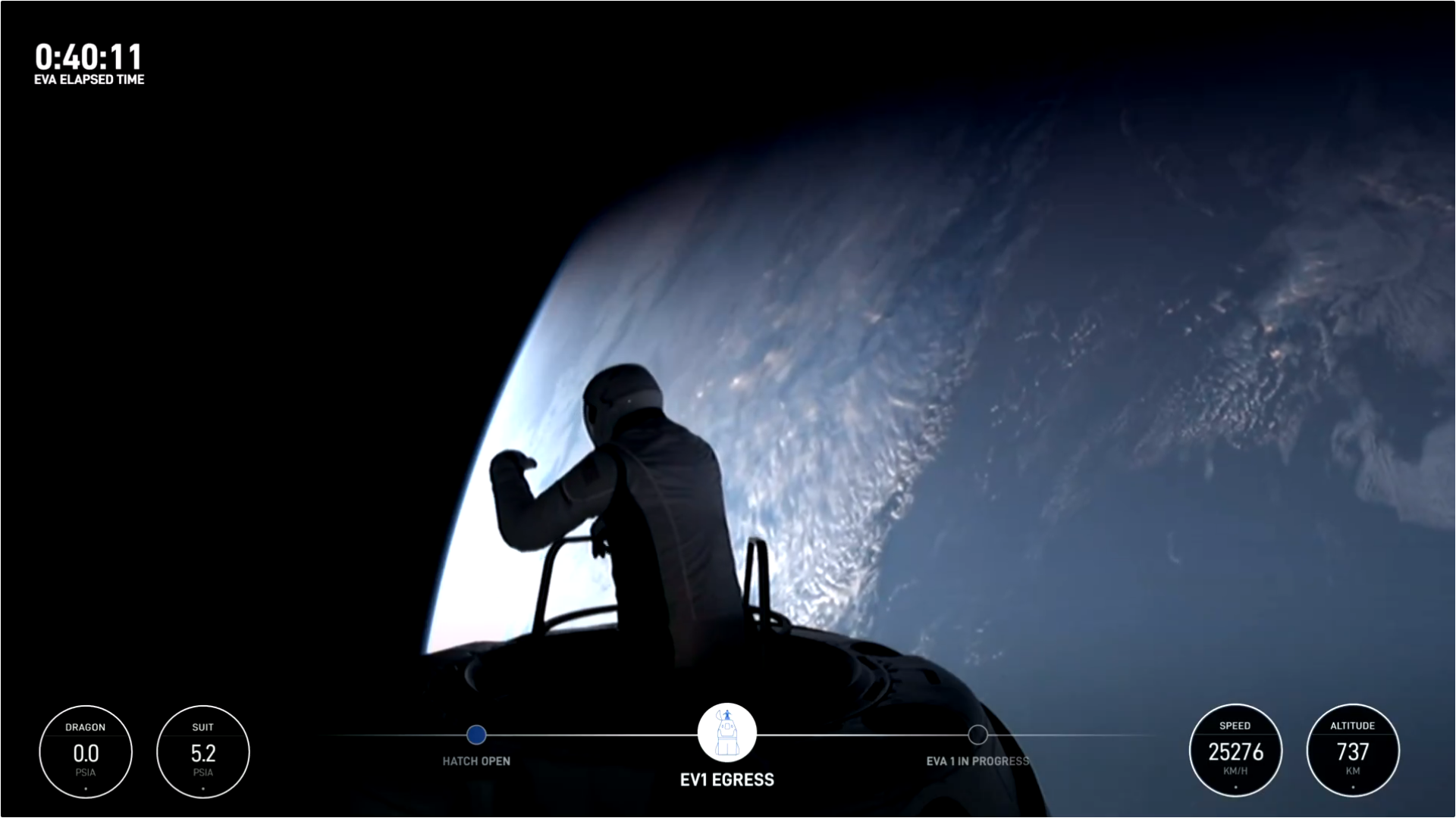 Passeggiata a 700 chilometri d’altezza. La prima di SpaceX