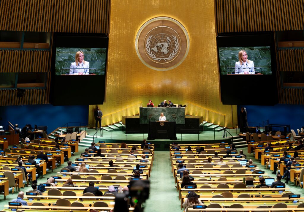 Meloni all’Onu rilancia il ruolo di ponte Usa Ue dell’Italia Meloni all’Onu rilancia il ruolo di ponte Usa Ue dell’Italia